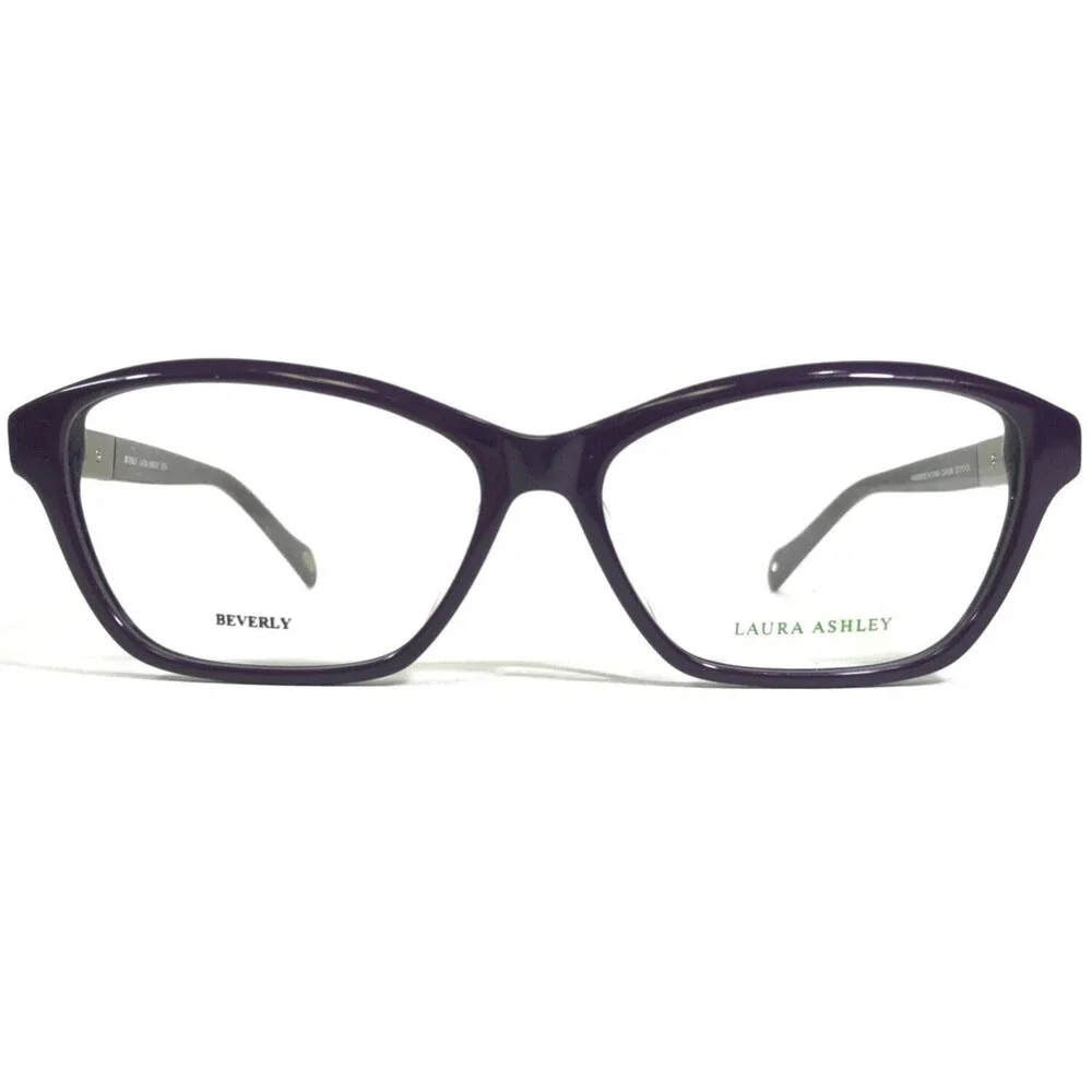 Laura Ashley Eyeglasses Frames BEVERLY C3-PLUM Grey Purple Cat Eye 53-15-135